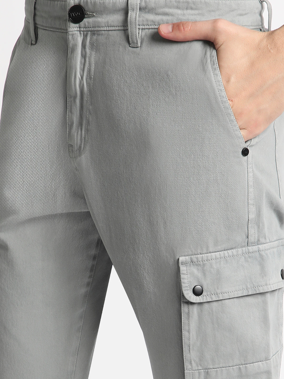 Men's Neutral Grey Cargo Joggers