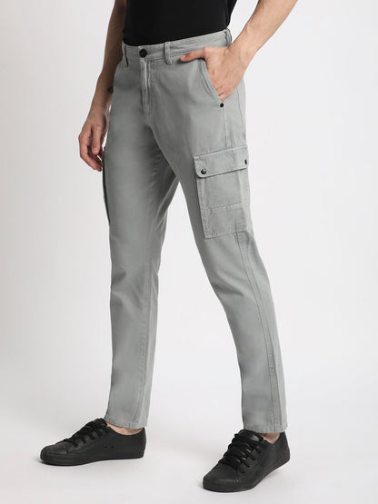 Men's Neutral Grey Cargo Joggers