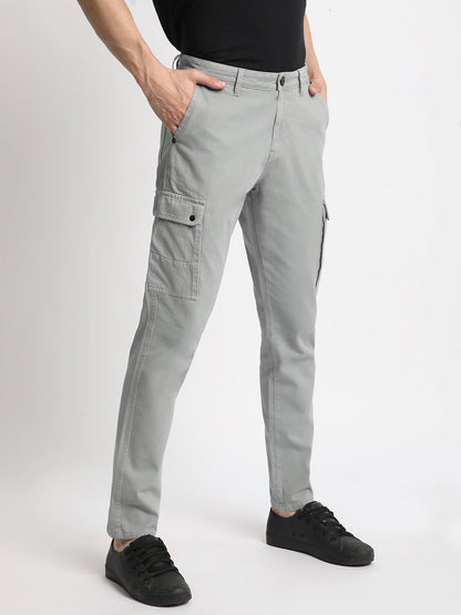 Men's Neutral Grey Cargo Joggers