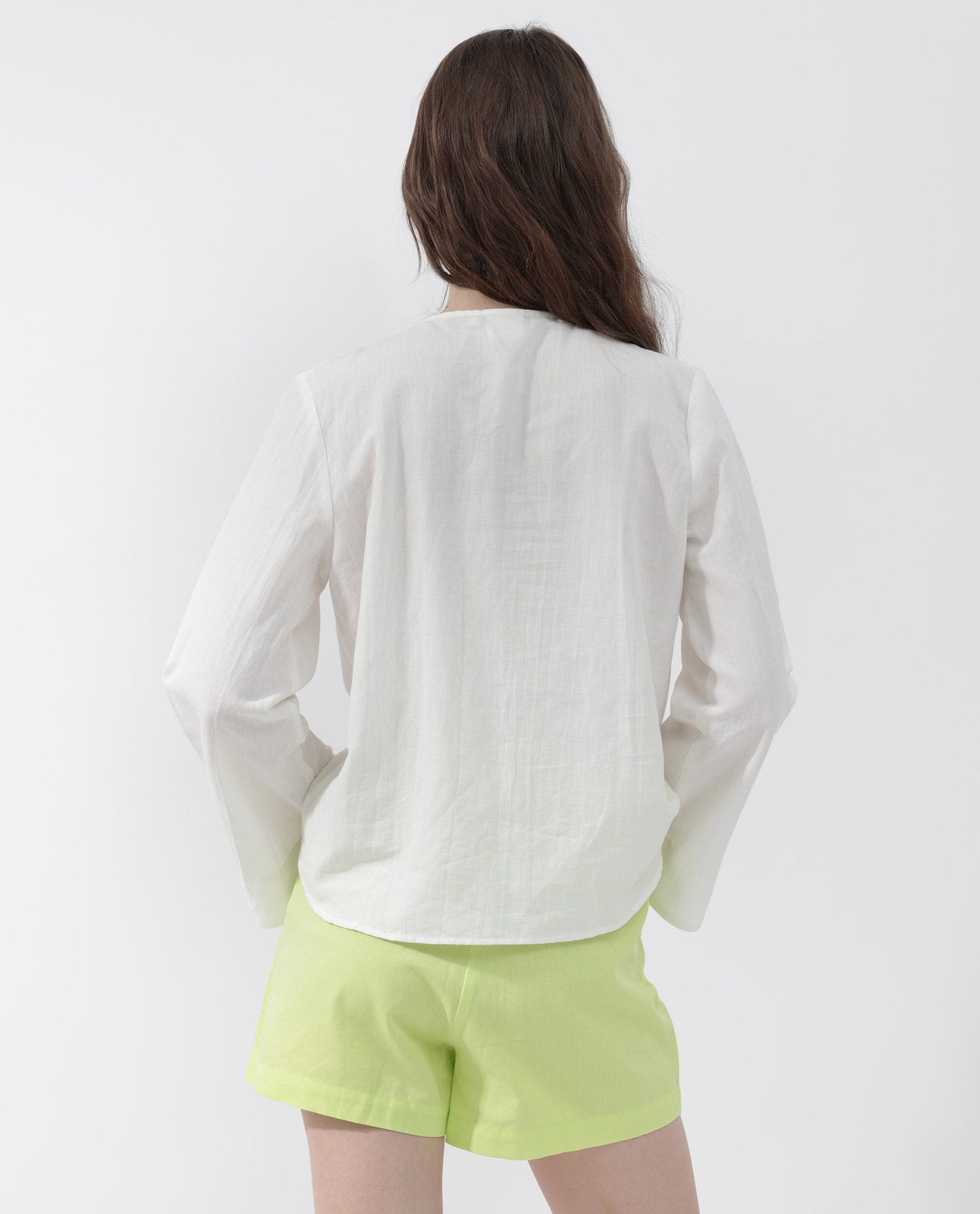 Rareism Women Joan Light White Top Full Sleeve Solid