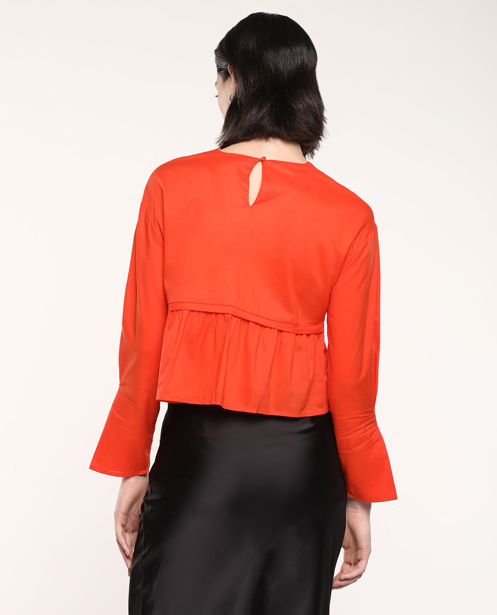 Rareism Women Kingwell Orange Plain Top