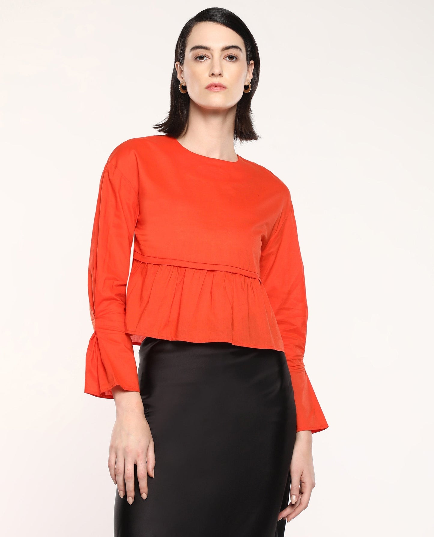 Rareism Women Kingwell Orange Plain Top