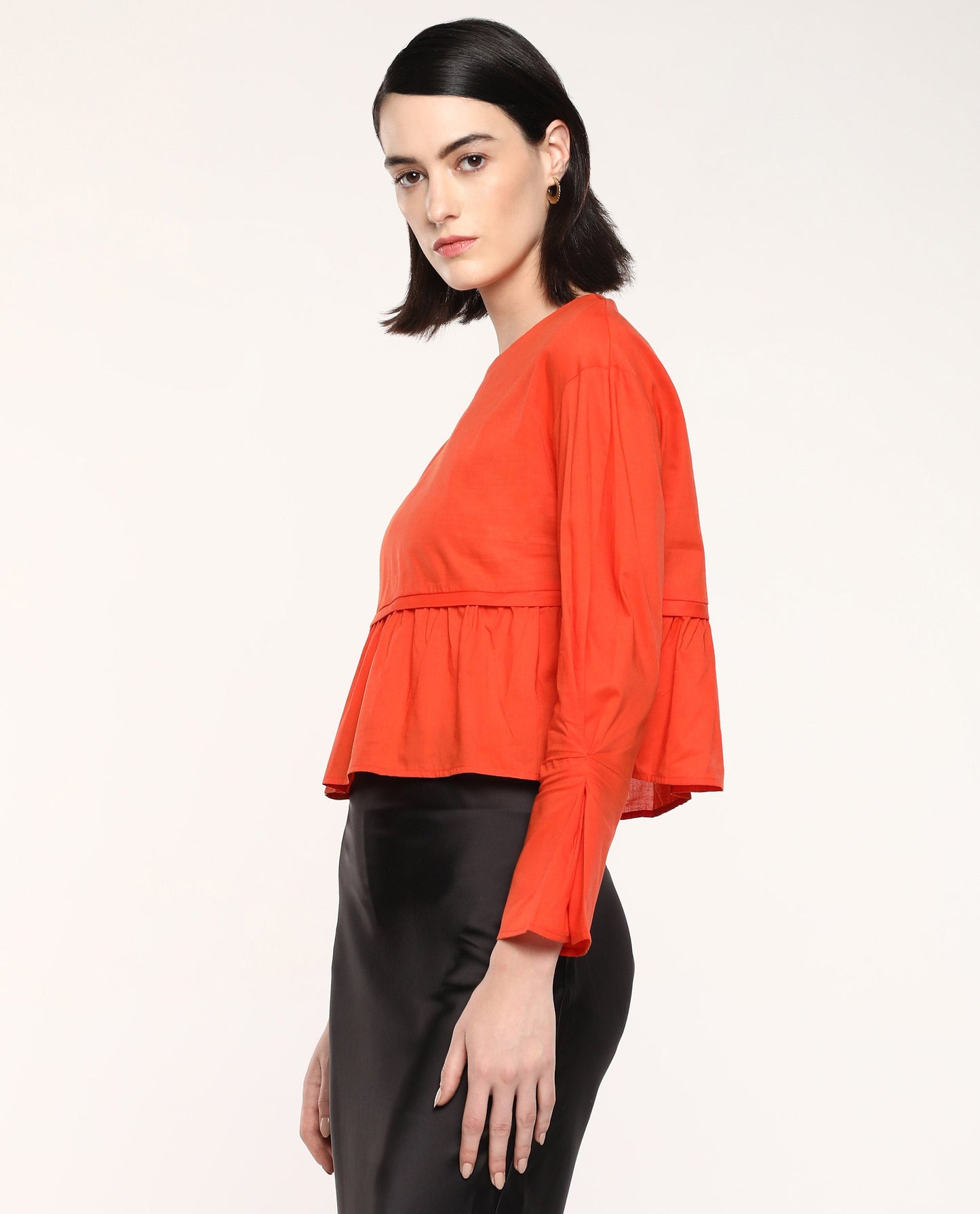 Rareism Women Kingwell Orange Plain Top