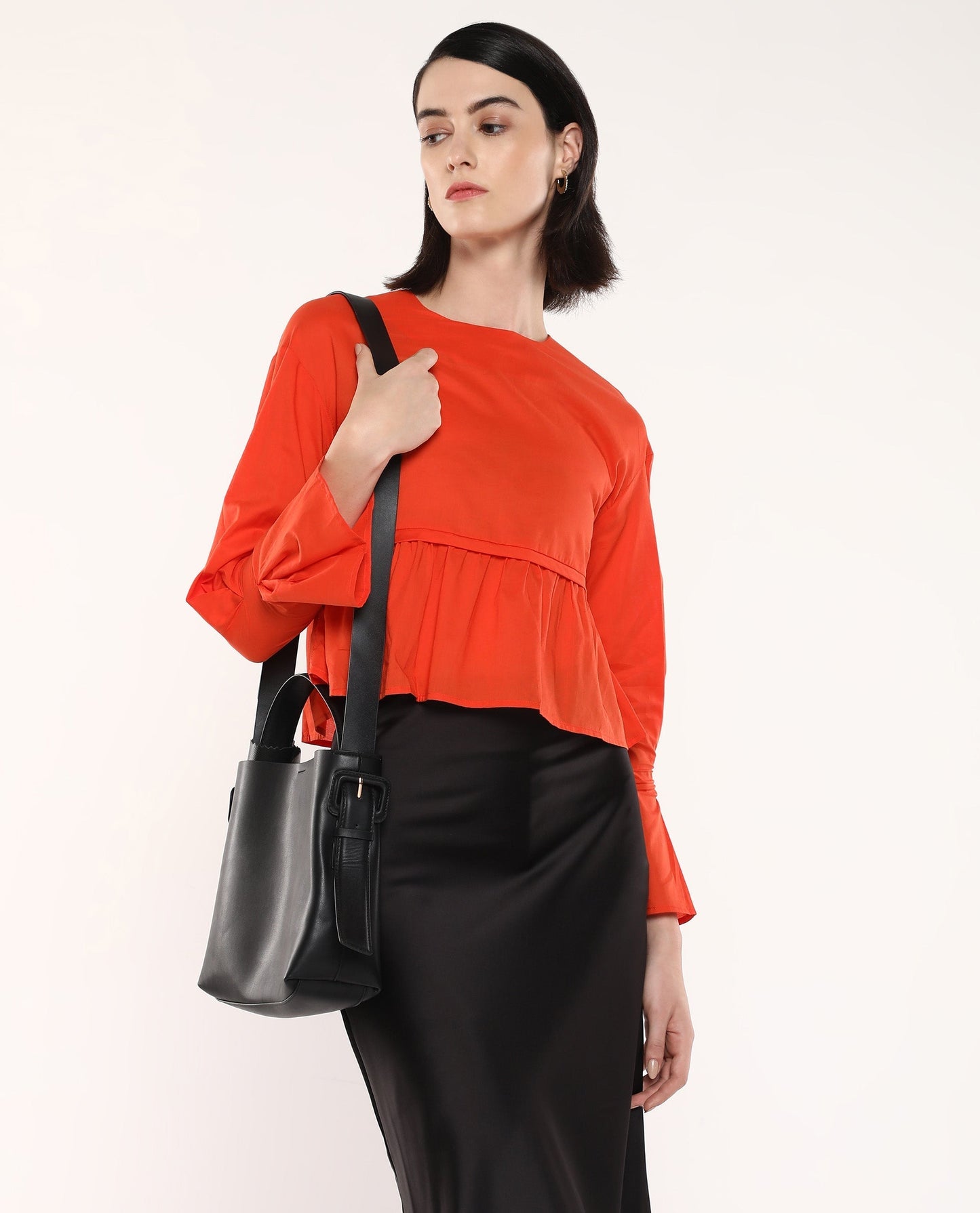 Rareism Women Kingwell Orange Plain Top