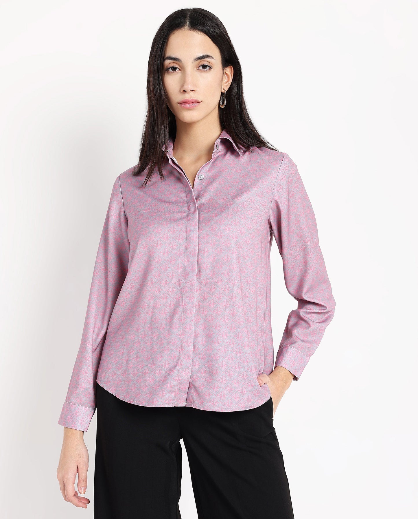 Rareism Women Korre Pink Printed Top