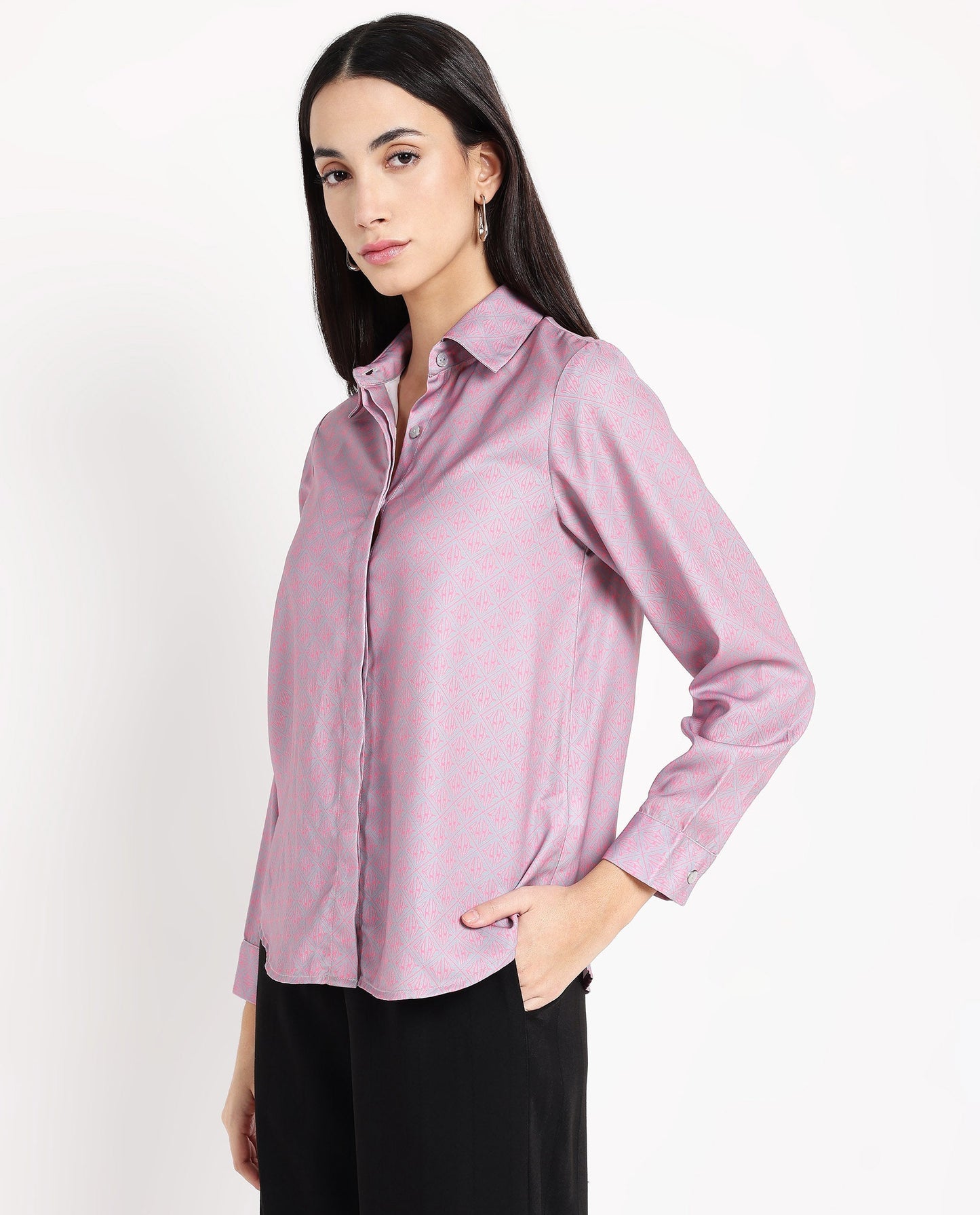 Rareism Women Korre Pink Printed Top