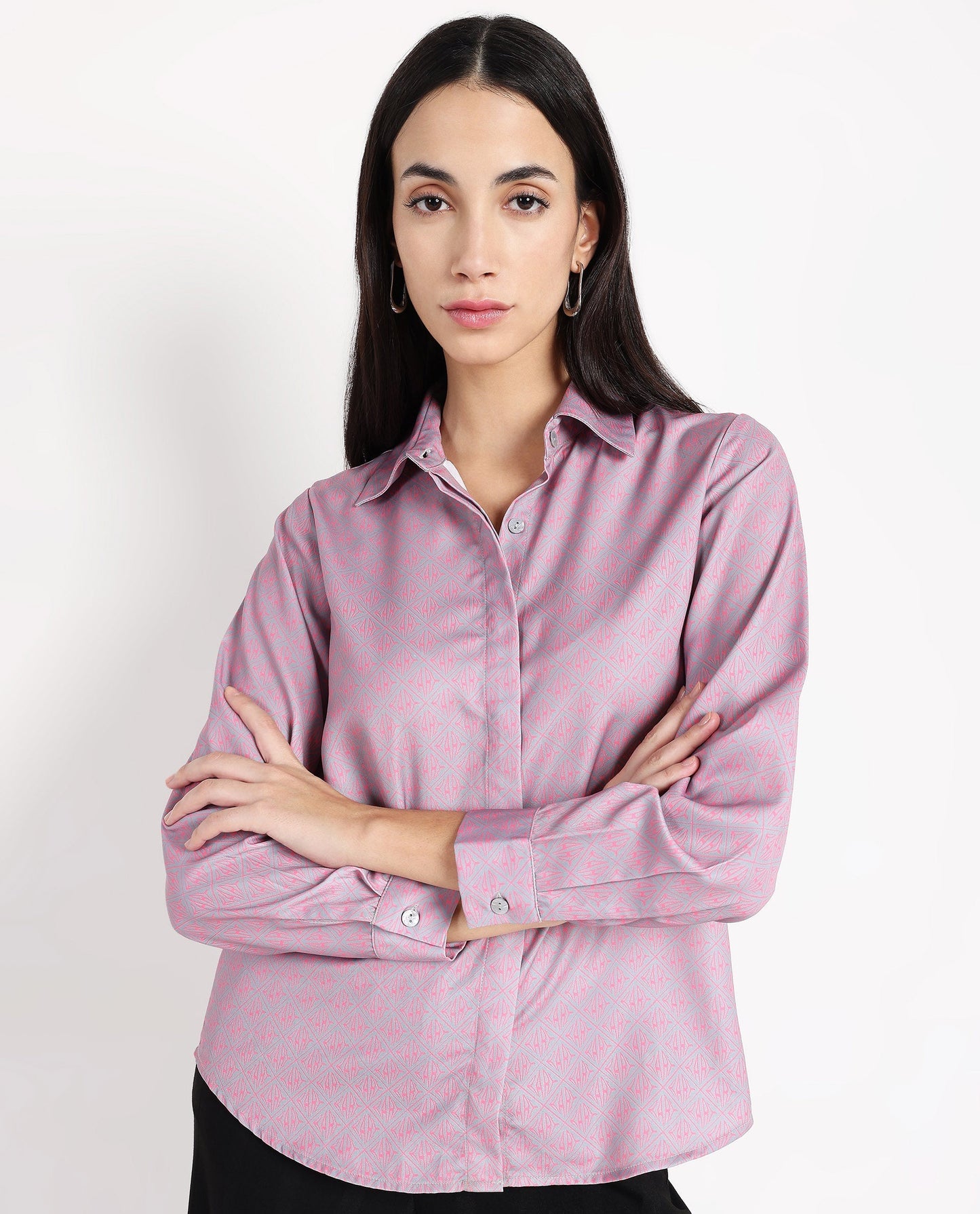 Rareism Women Korre Pink Printed Top