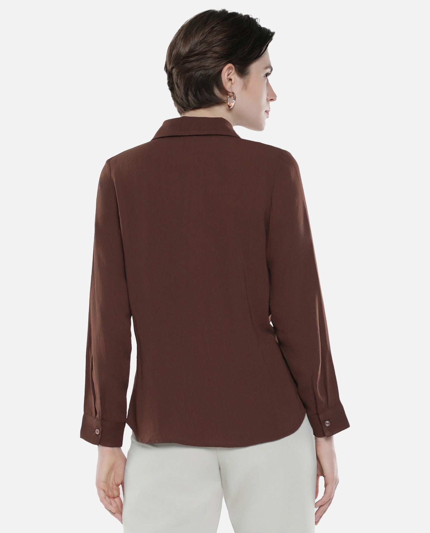 Rareism Women Mersin Brown Plain Top