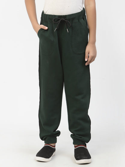 Organic Plain Boy Jogger Dark Green