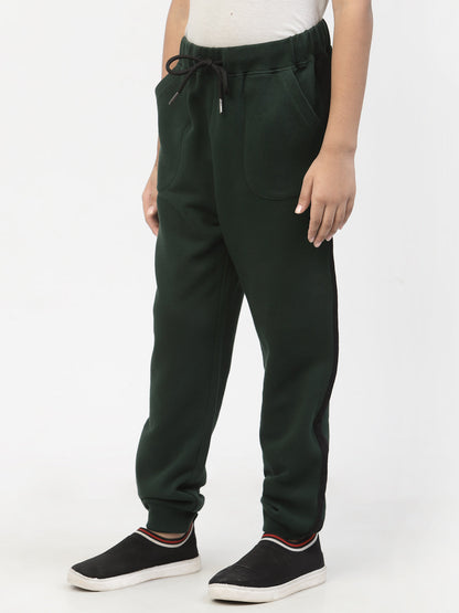 Organic Plain Boy Jogger Dark Green