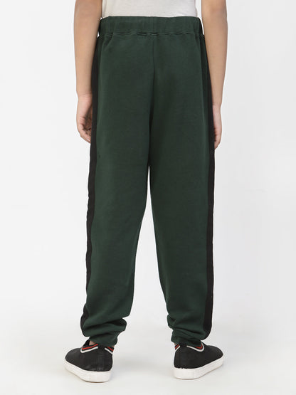 Organic Plain Boy Jogger Dark Green