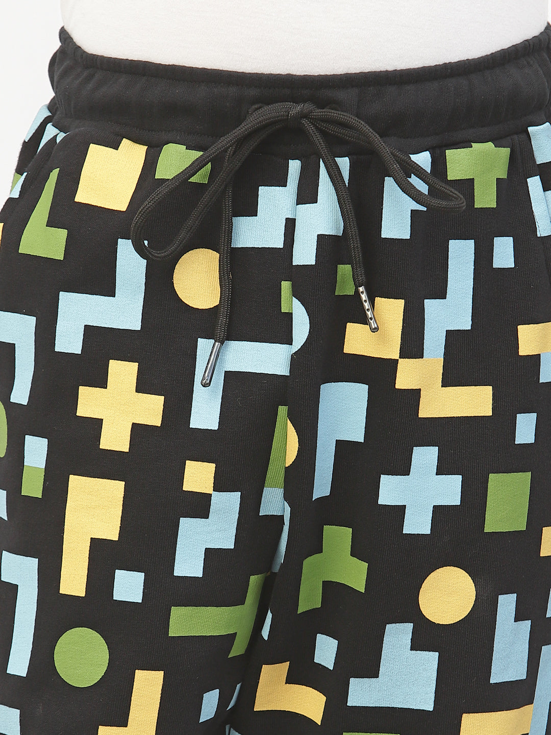 Organic Geometric Boy Jogger Black