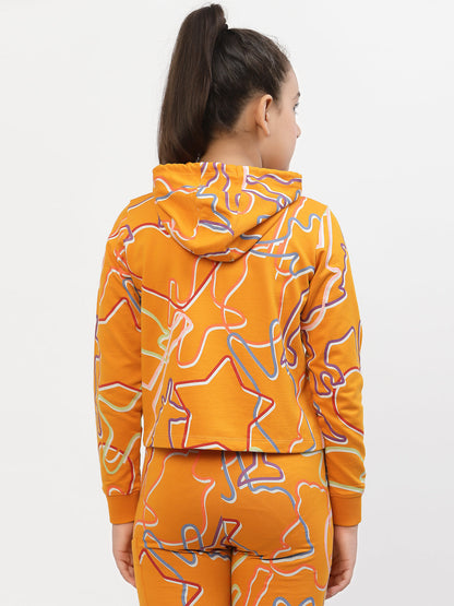 Spunkies-Zig-Zag-Printed-Organic-Cotton-Hoodie-Orange