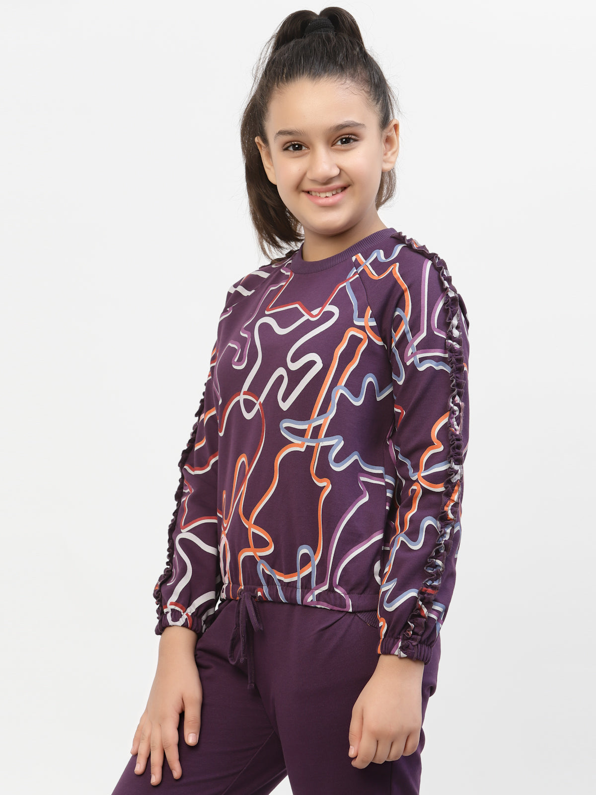 Spunkies-Zig-Zag-Printed-Organic-Cotton-Sweatshirt-Voilet