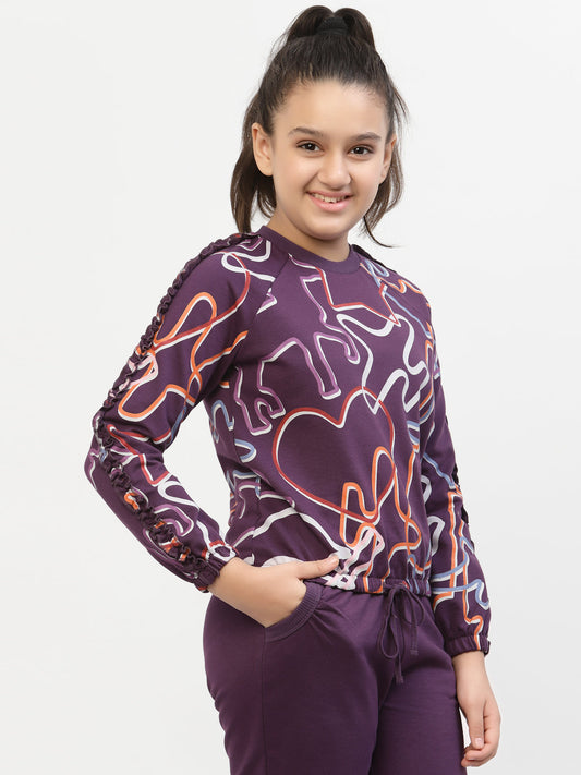 Spunkies-Zig-Zag-Printed-Organic-Cotton-Sweatshirt-Voilet