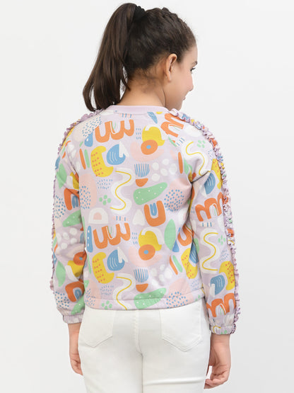 Spunkies-Organic-Cotton-Big-Print-Sweatshirt-Voilet