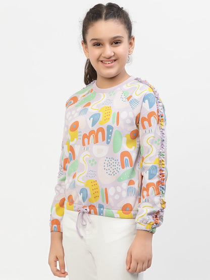 Spunkies-Organic-Cotton-Big-Print-Sweatshirt-Voilet