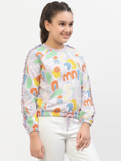 Spunkies-Organic-Cotton-Big-Print-Sweatshirt-Voilet