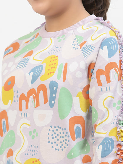 Spunkies-Organic-Cotton-Big-Print-Sweatshirt-Voilet