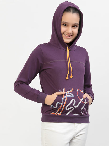 Spunkies-Zig-Zag-Printed-Organic-Cotton-Hoodie-Voilet