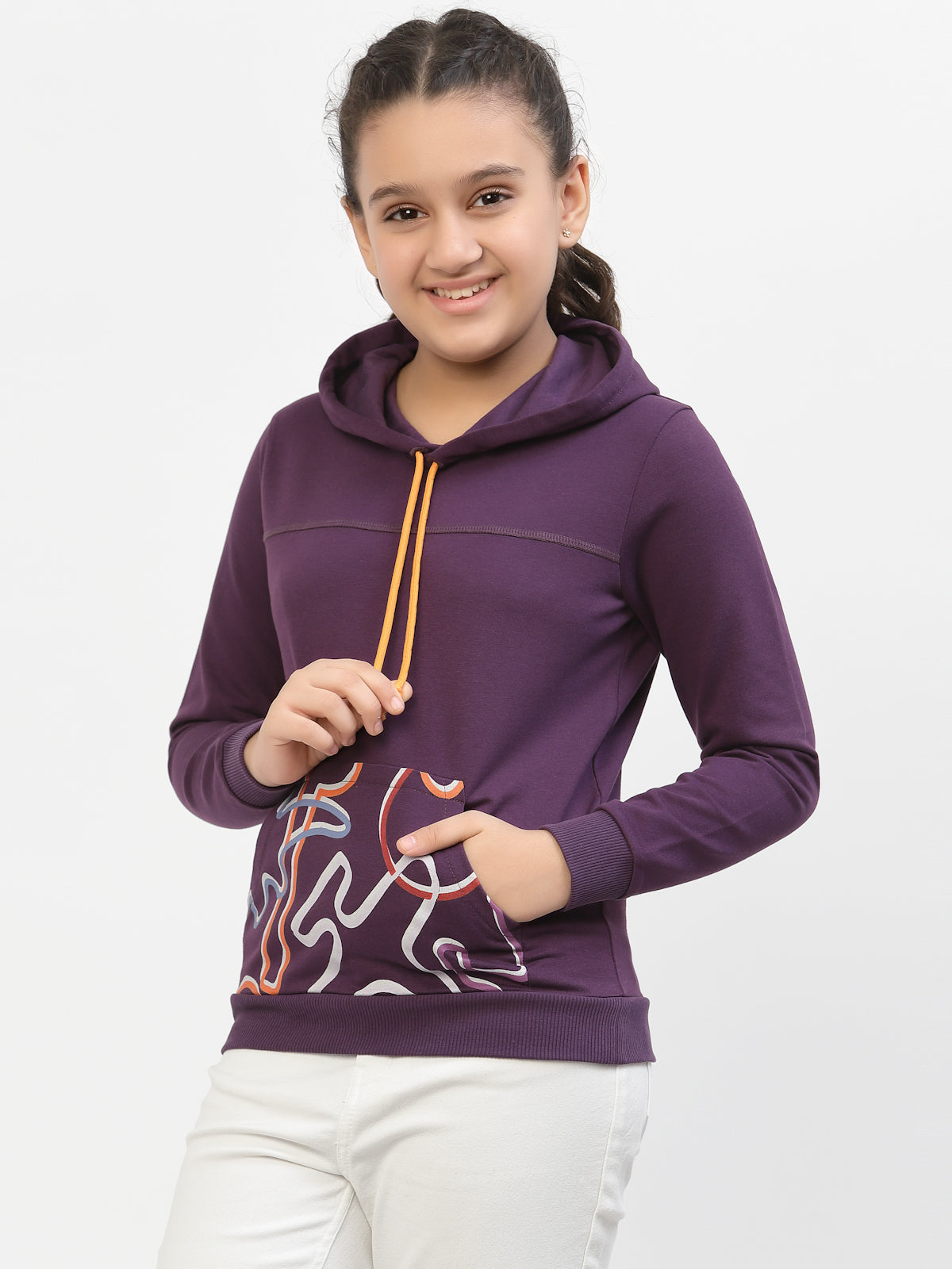 Spunkies-Zig-Zag-Printed-Organic-Cotton-Hoodie-Voilet