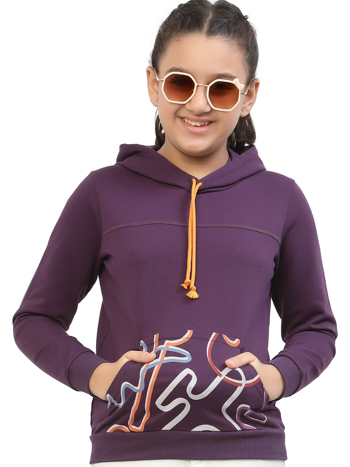 Spunkies-Zig-Zag-Printed-Organic-Cotton-Hoodie-Voilet