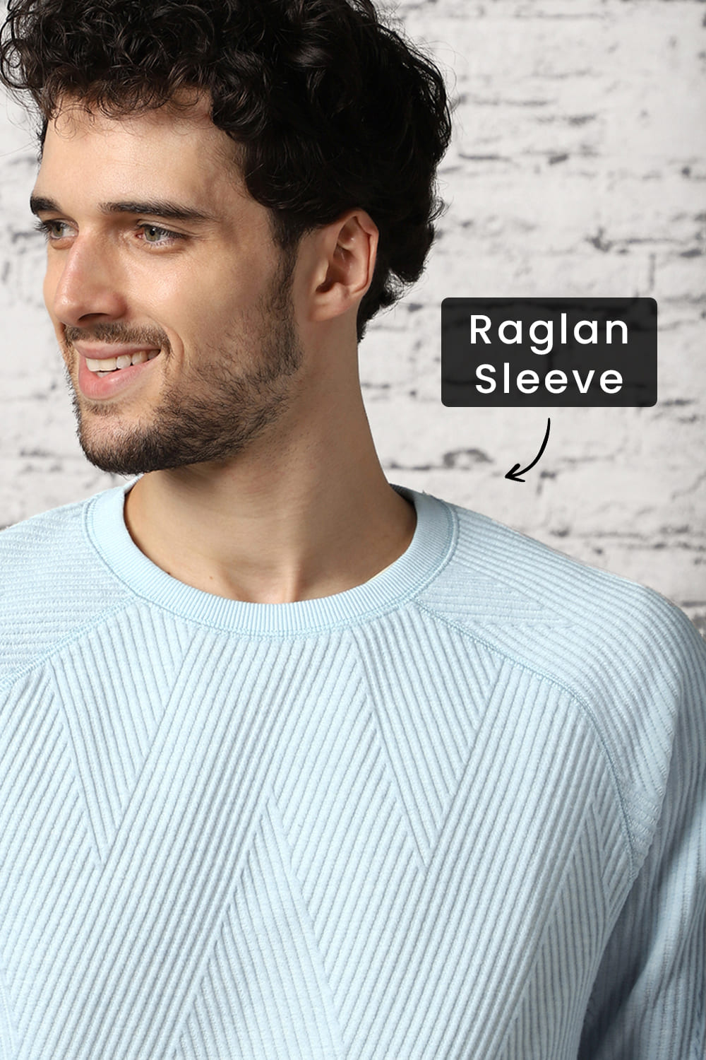 Raglan Quilted Sweatshirt