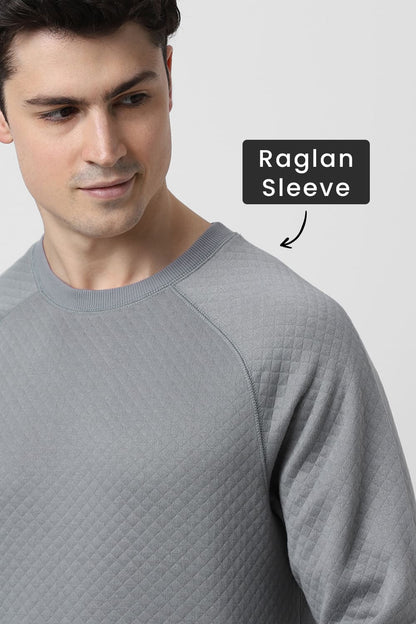 Raglan Quilted Sweatshirt