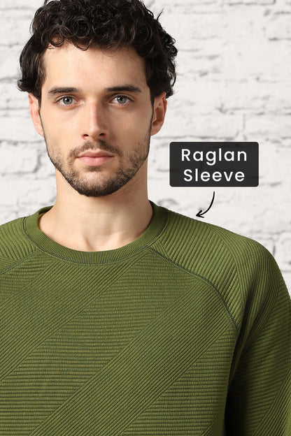 Raglan Quilted Sweatshirt