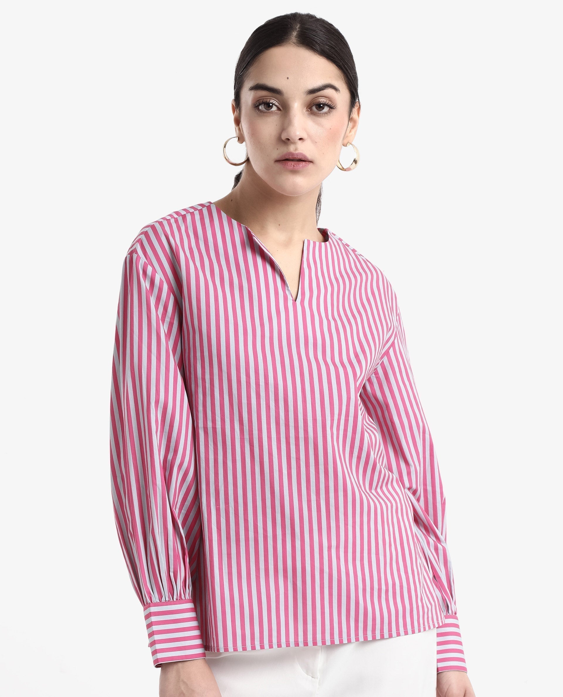 Rareism Women Myrto Pink Printed Top