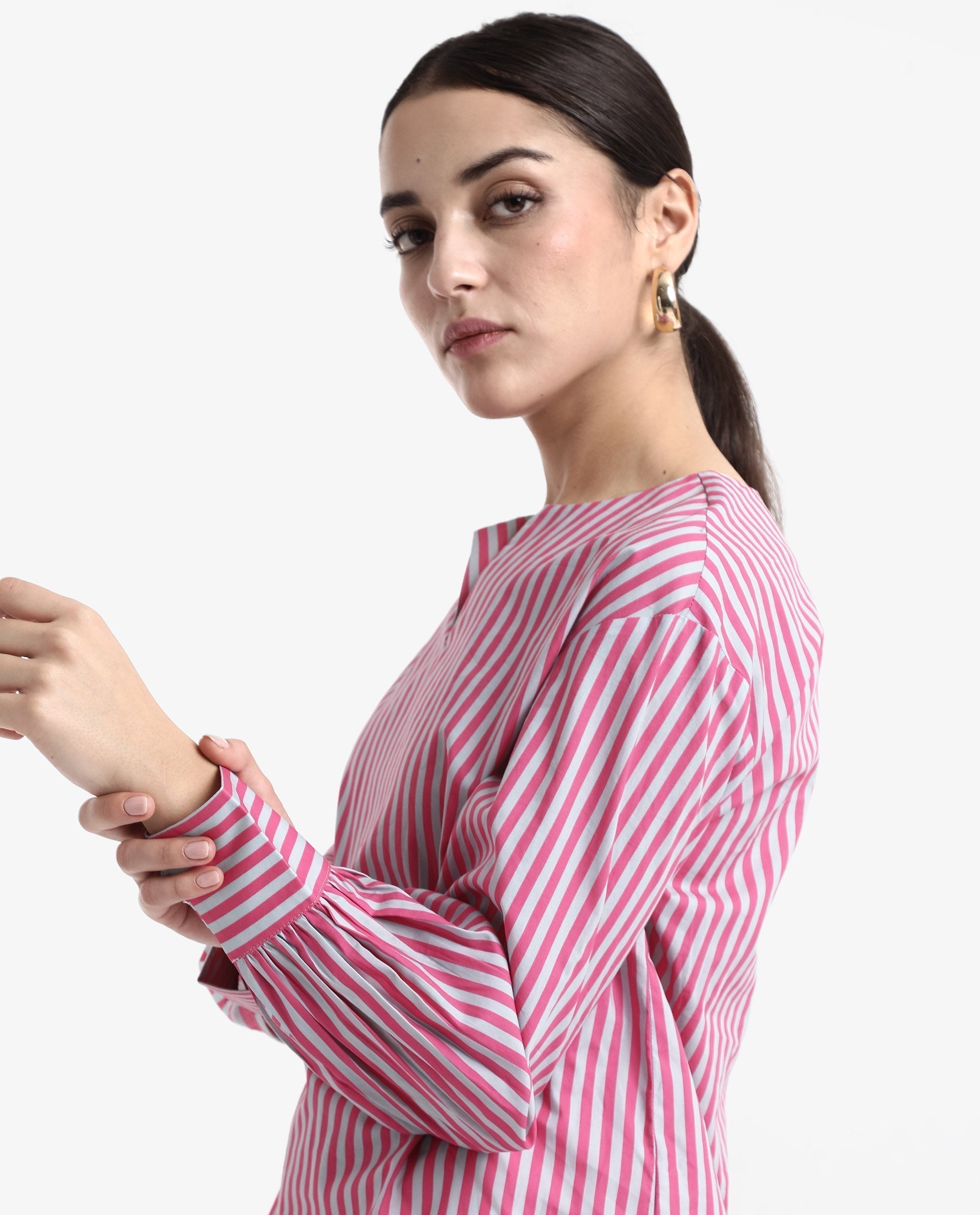 Rareism Women Myrto Pink Printed Top