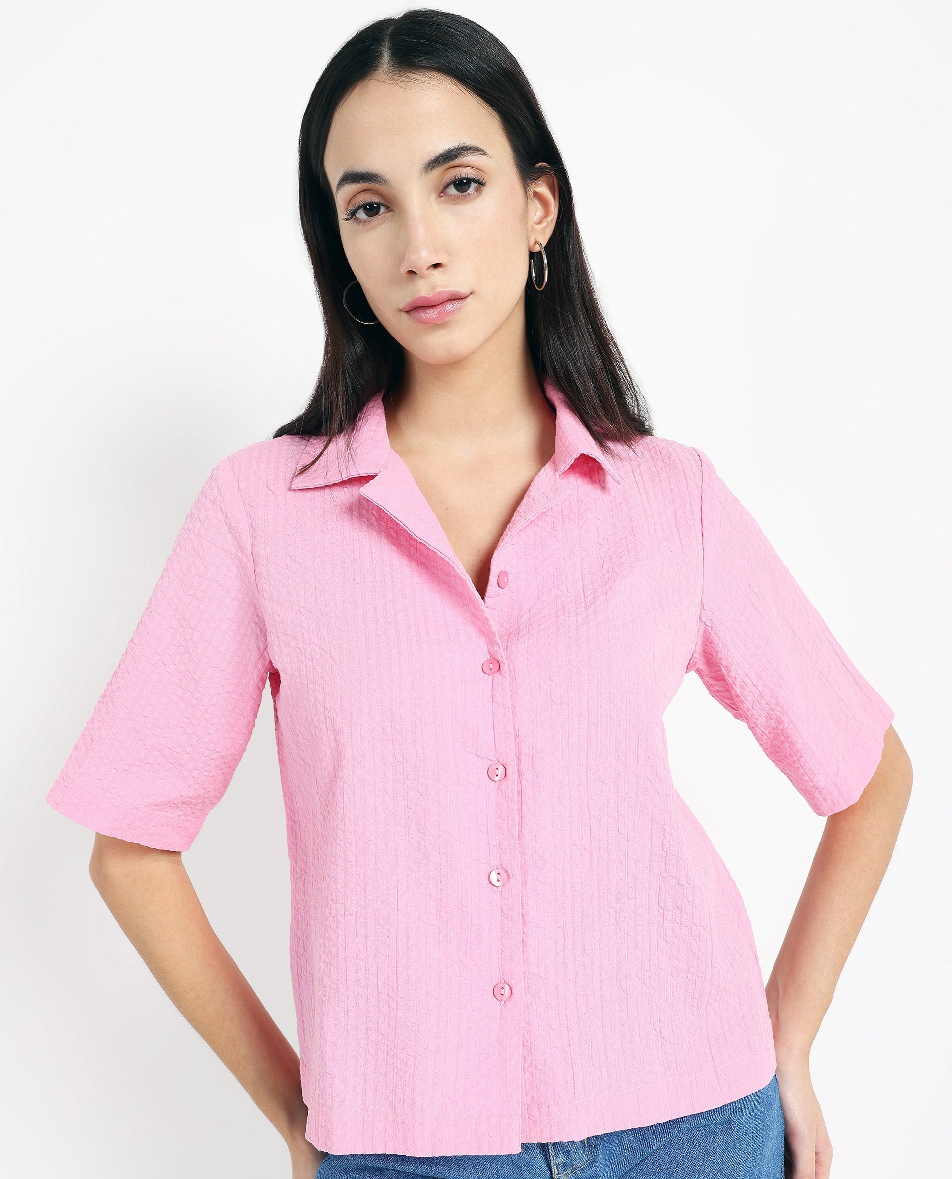 Rareism Women Nomiki Pink Plain Top