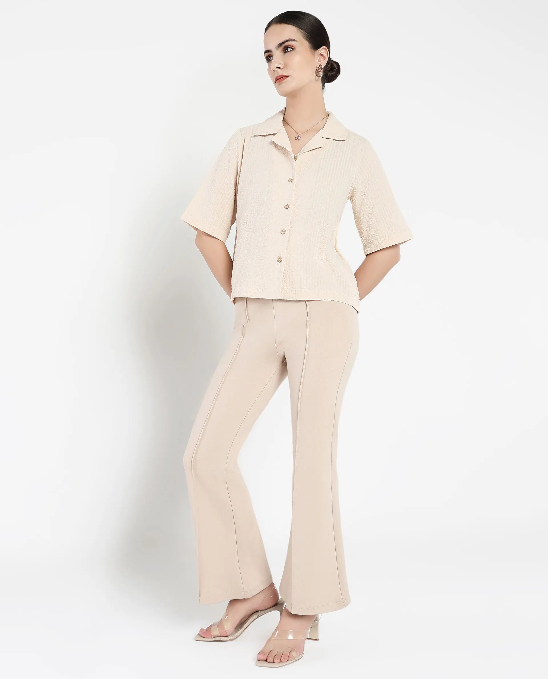 Rareism Women Nomiki Beige Plain Top