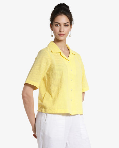 Rareism Women Nomiki Yellow Plain Top