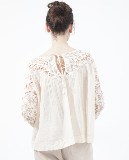 Rareism Women Nora Light White Top Dyed