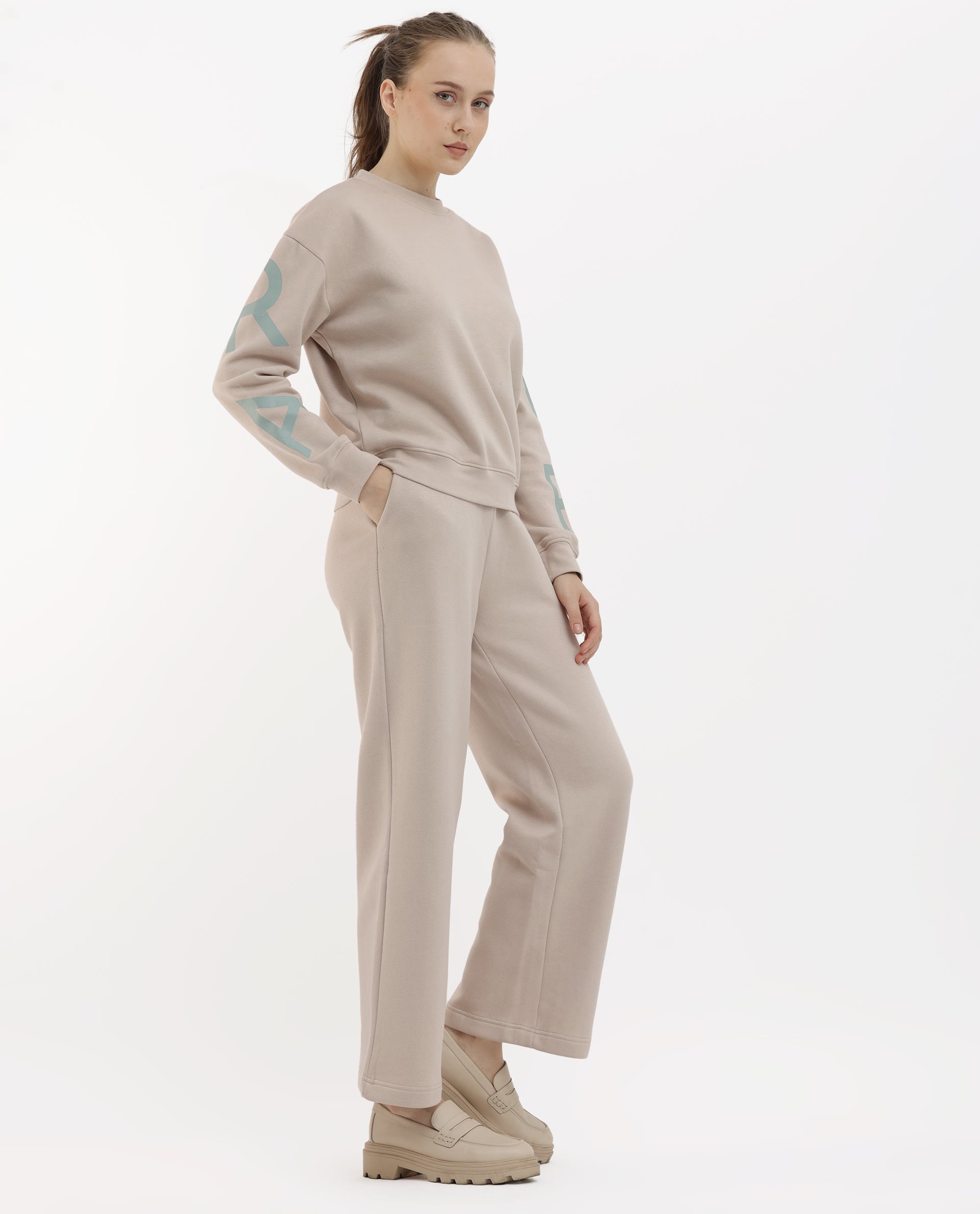 Rareism Women Pazoo F Beige Track Pant Solid