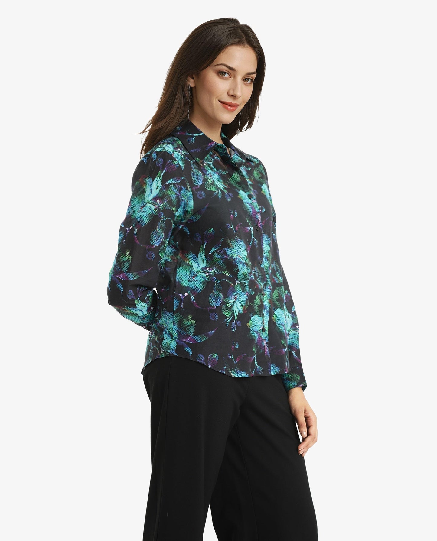 Rareism Women Pointy Multi Printed Top