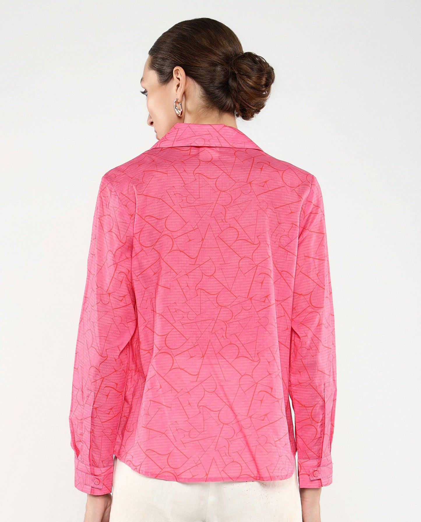 Rareism Women Poiny Pink Printed Top