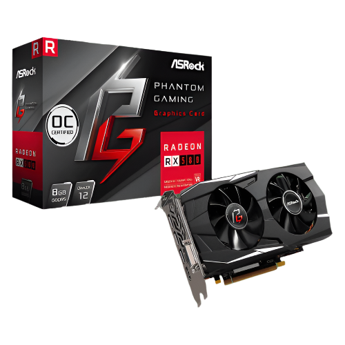 ASROCK Radeon RX 580 Phantom Gaming D OC 8GB AMD Graphic Card