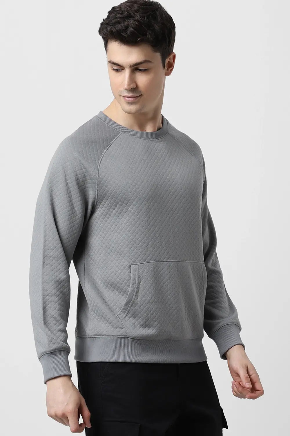 Raglan Quilted Sweatshirt