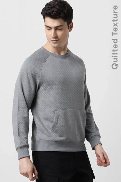 Raglan Quilted Sweatshirt