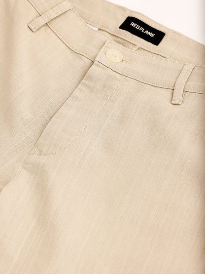 Cream Slim Fit Trouser