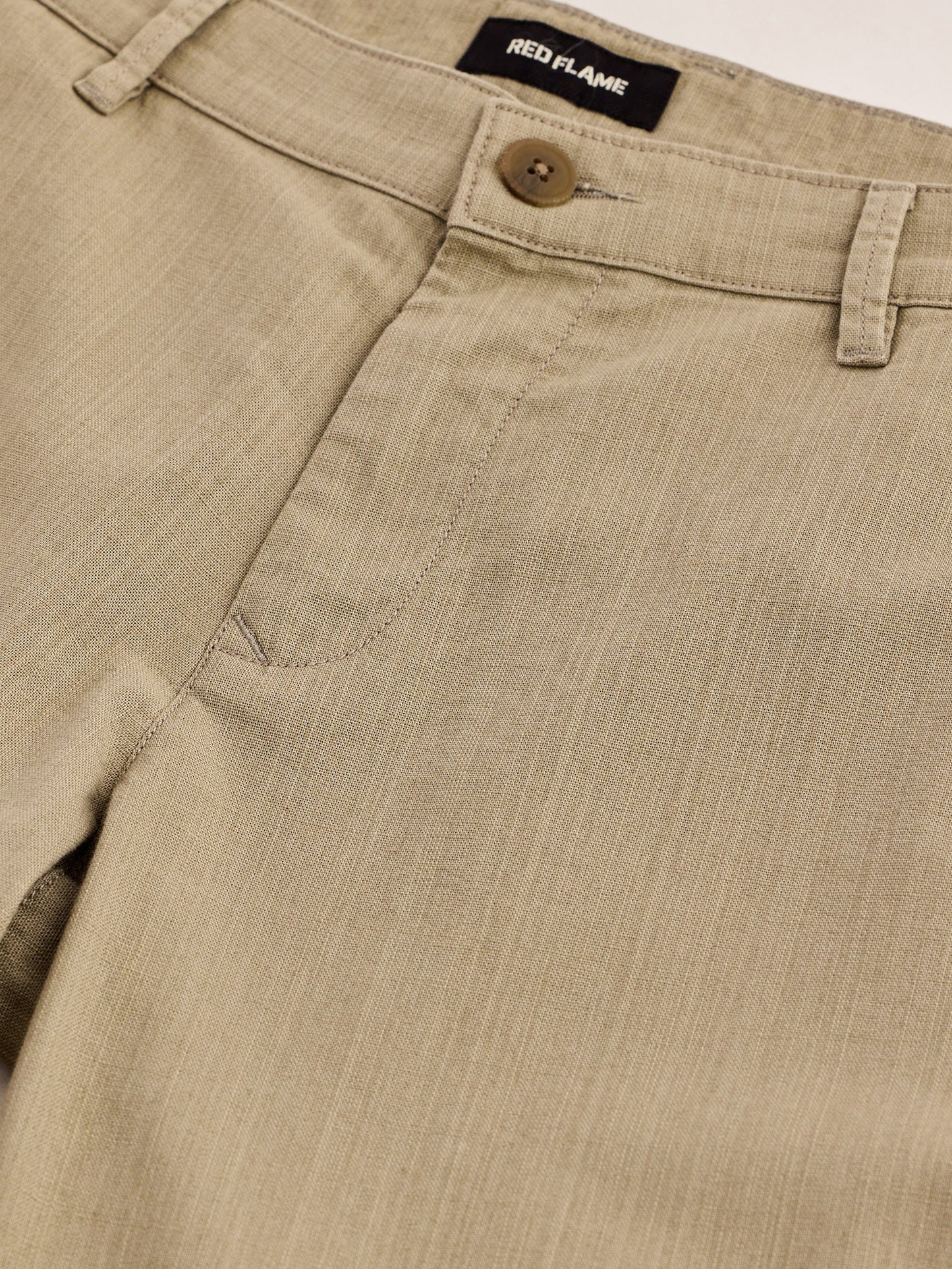 Cream Slim Fit Trouser