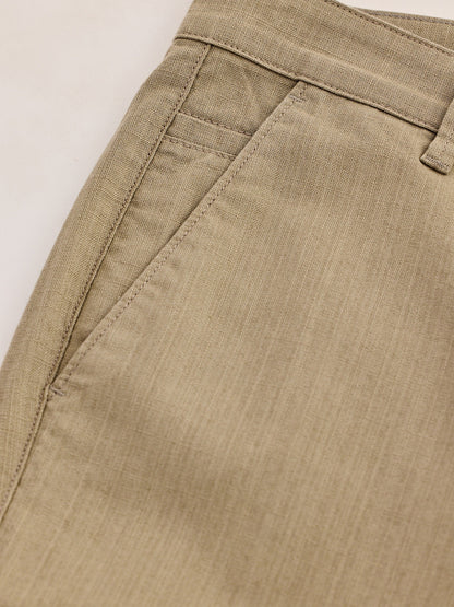 Cream Slim Fit Trouser