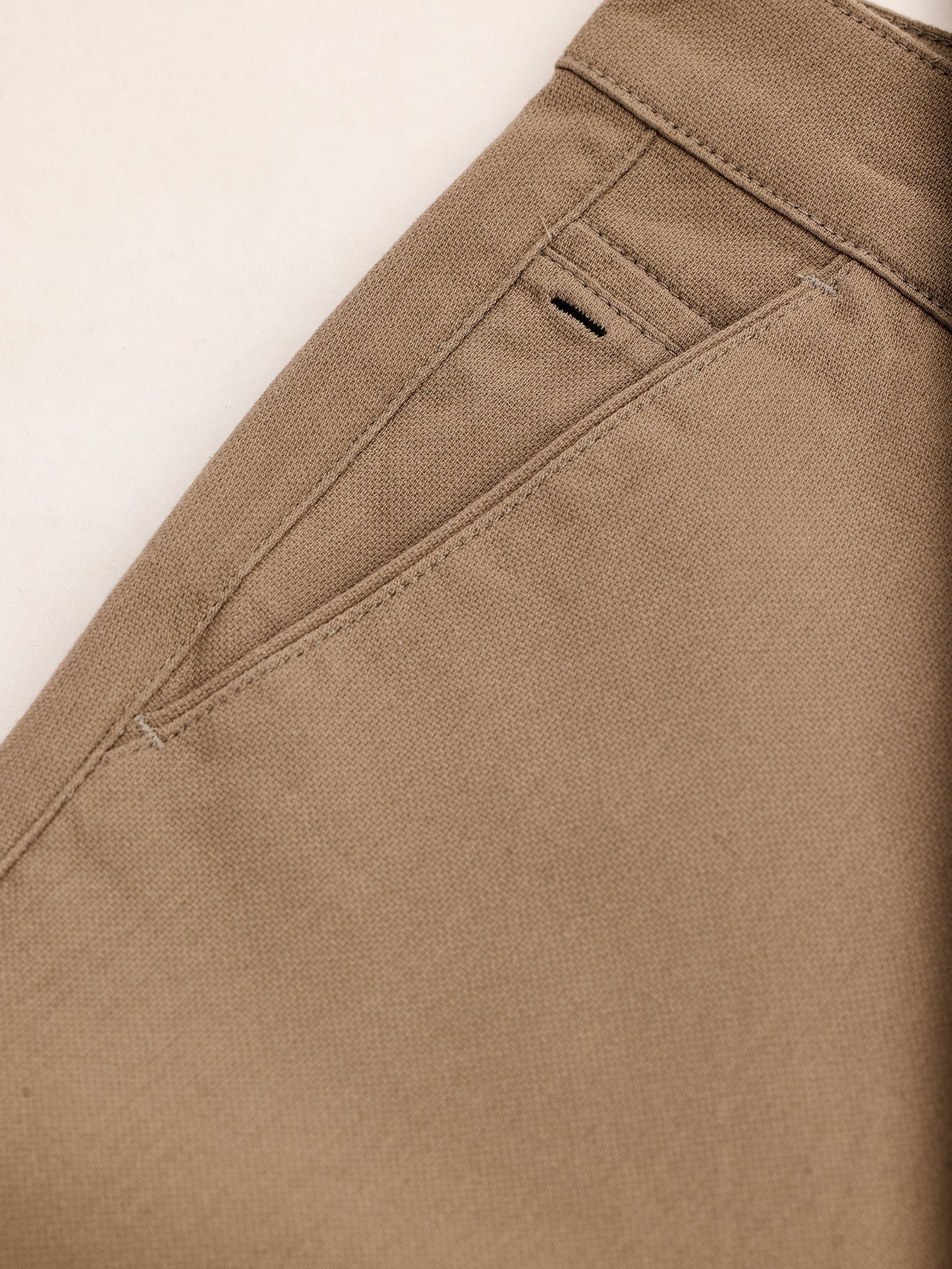 Cream Stretch Slim Fit Trouser