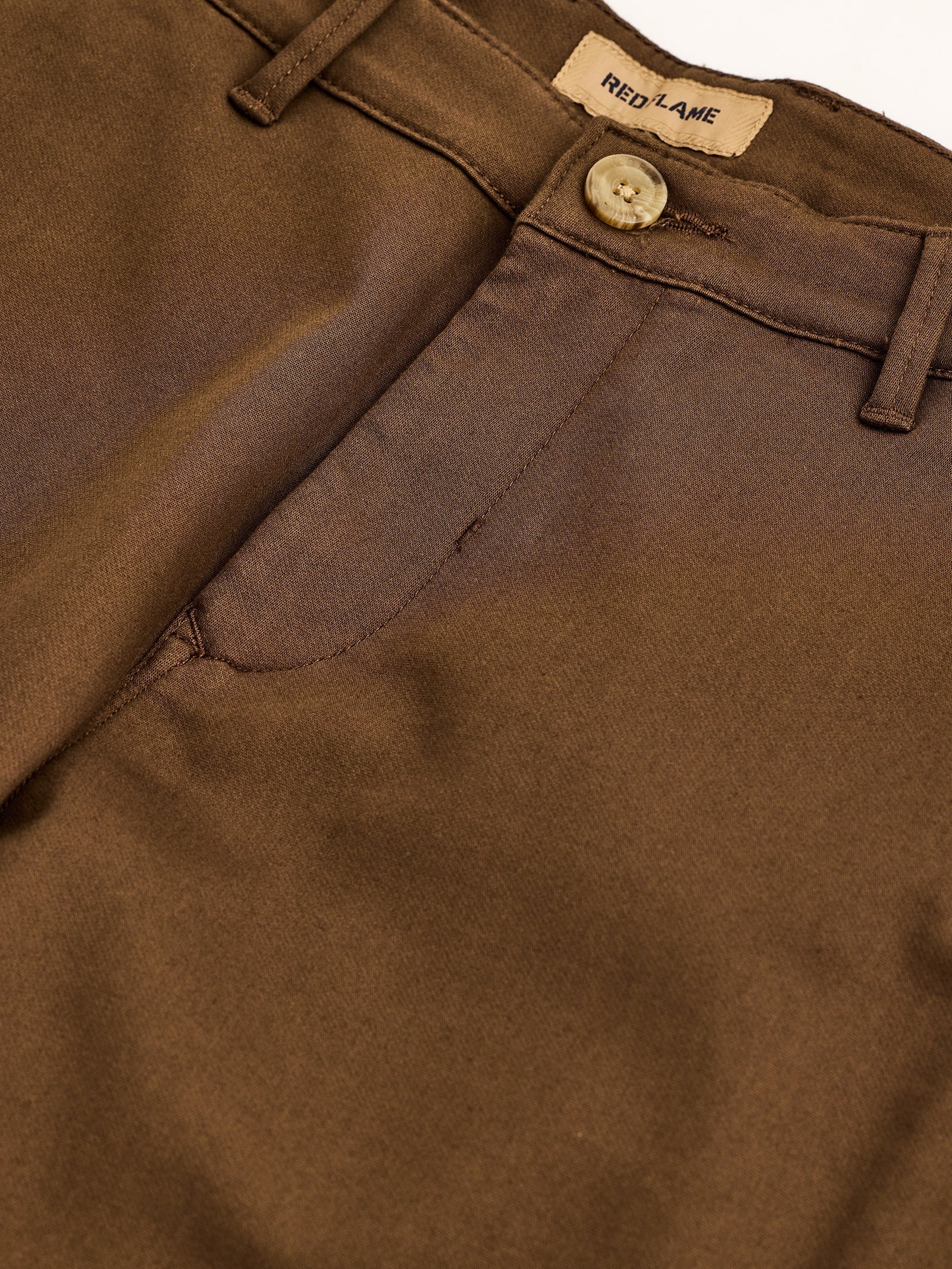 Brown Stretch Slim Fit Trouser