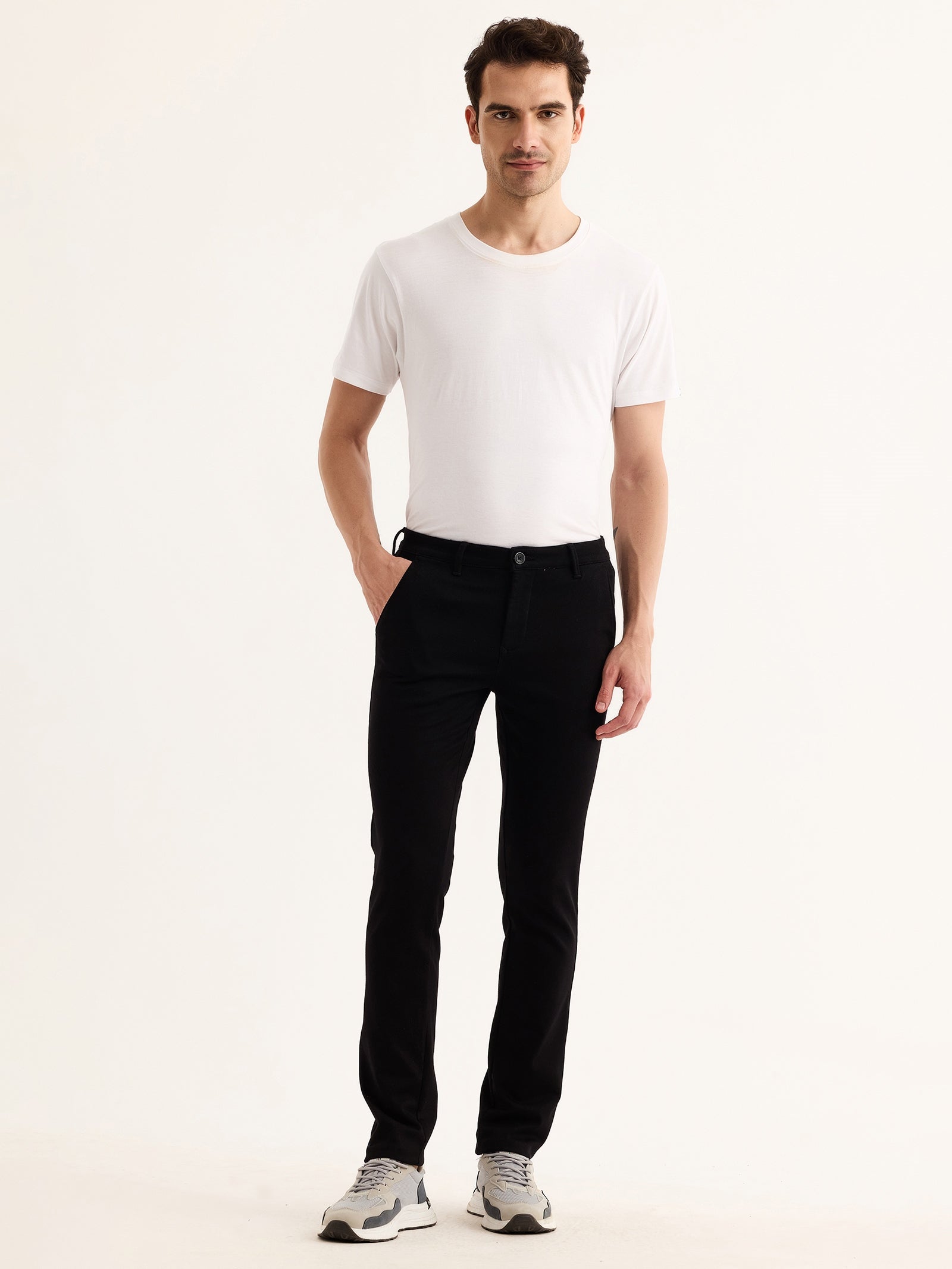 Black Stretch Slim Fit Trouser