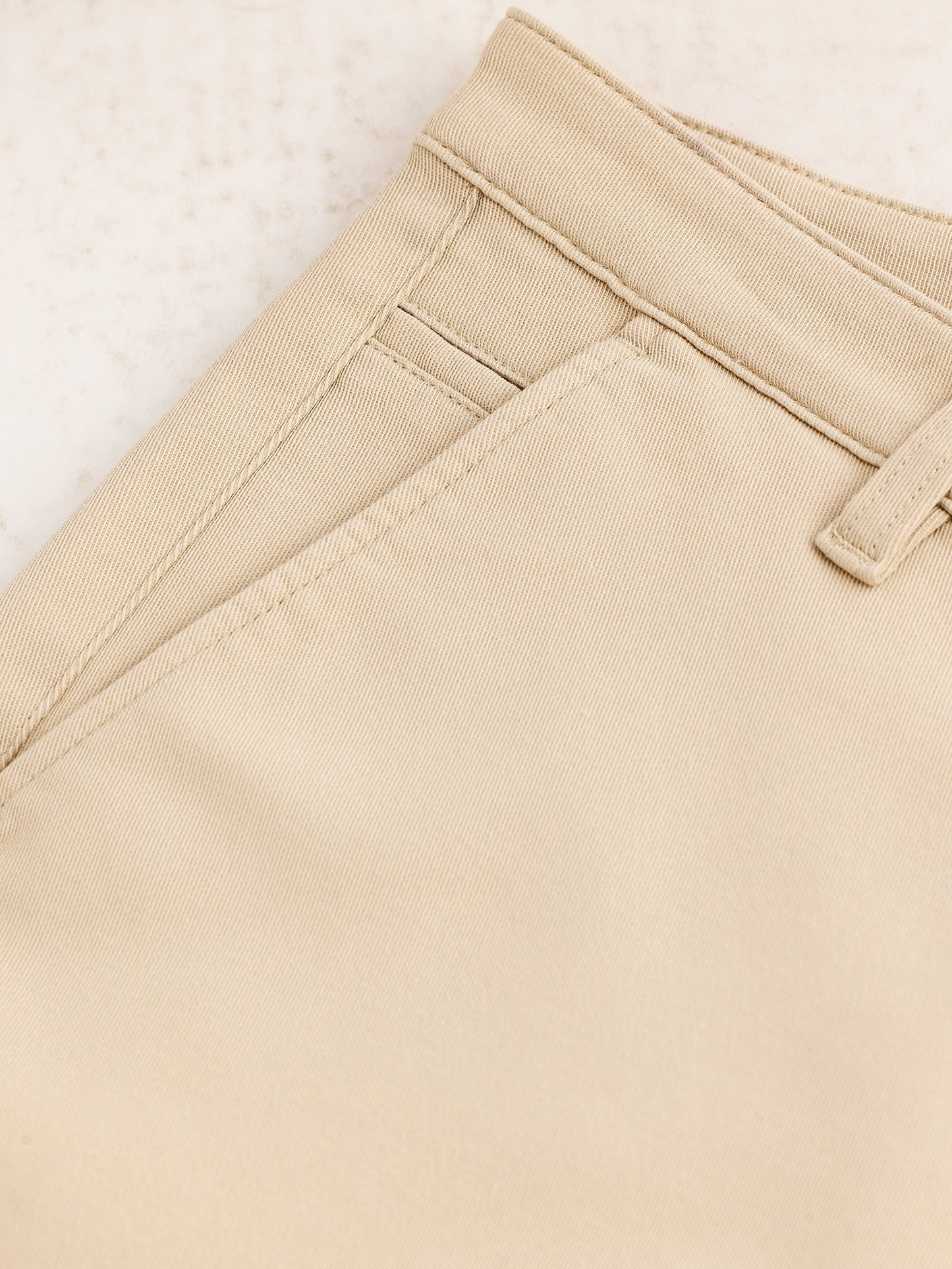 Cream Stretch Slim Fit Trouser