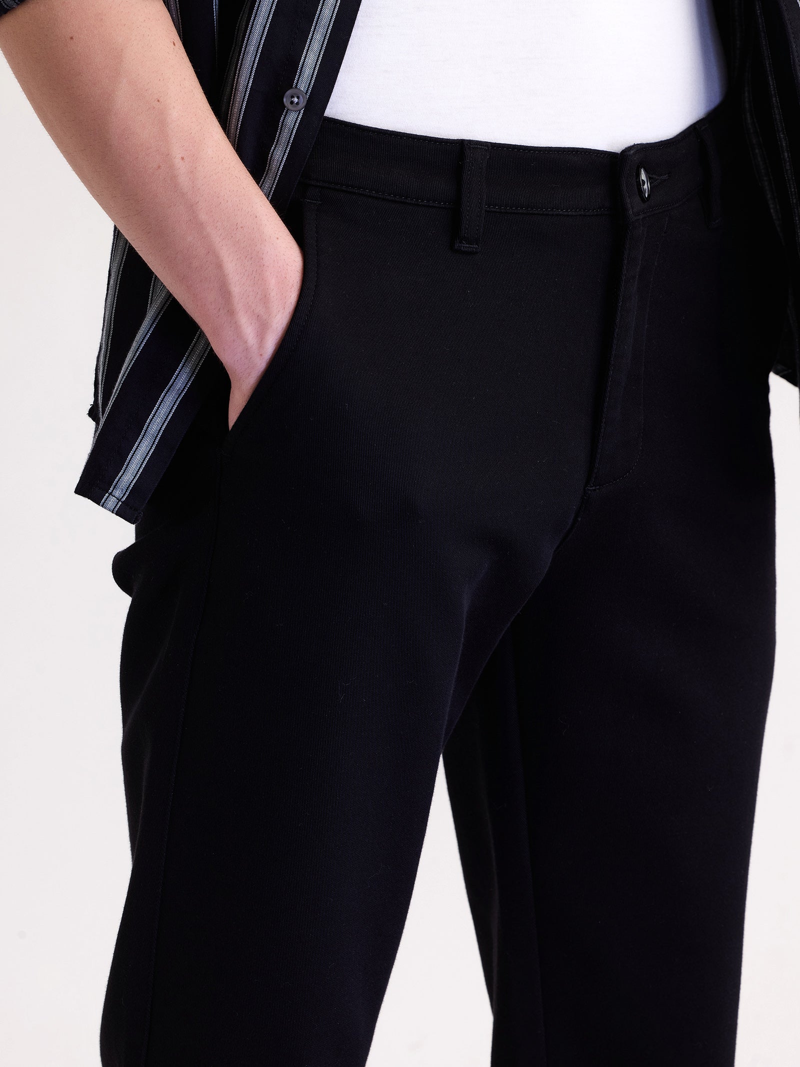 Black Stretch Slim Fit Trouser