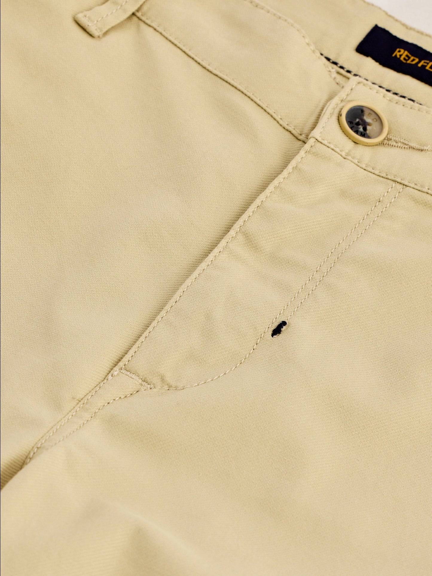 Cream Stretch Slim Fit Trouser